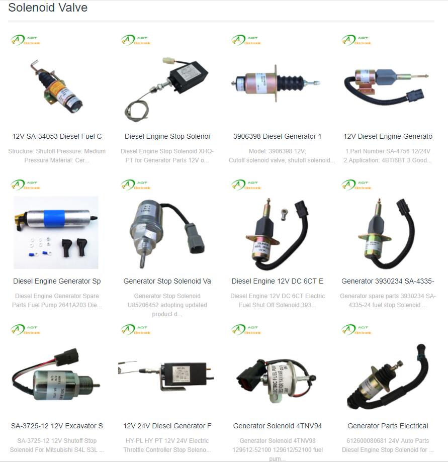 Diesel Engine Stop Solenoids